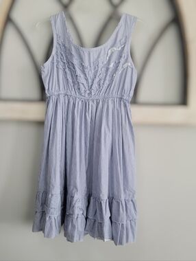 Prototype 100% Cotton Seesucker A-line Sleeveless Dress, Sz L Juniors